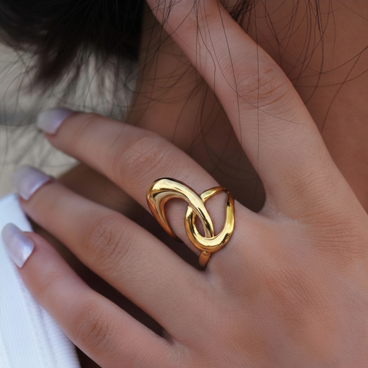 Anillo Lumière Dorado Ajustable