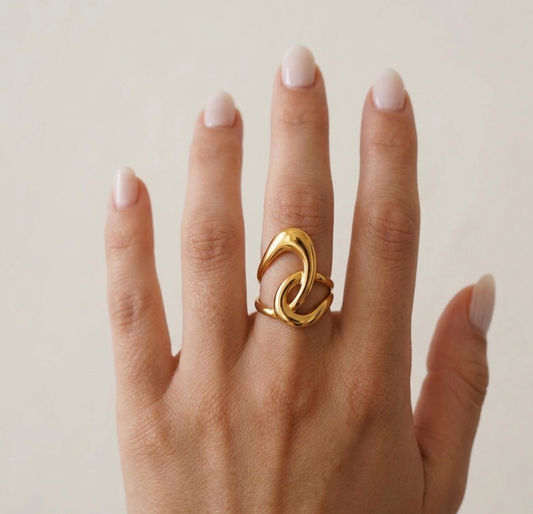 Anillo Lumière Dorado Ajustable